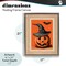 Stupell Industries Vintage Jack-o-Lantern Stamp Floating Frame, design by Arlington Prints